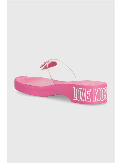 SABOTD.EVA45 GOMMA TRASP/FUXIA LOVE MOSCHINO | JA28344G0II52/60A